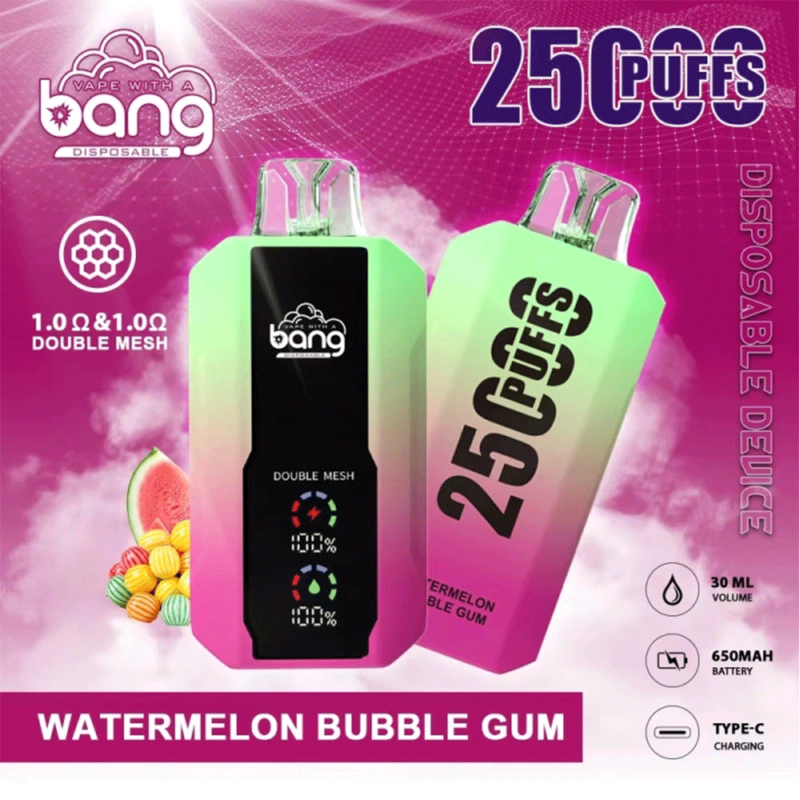 Puff 25k Bang 25000 Puffs Einweg-Vape LED Display-Watermelon-Bubble-Gum.png