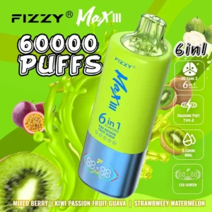 Puff 60k Fizzy Max lll 60000 Puffs Disposable Vape 6 in 1 Flavors LED Display EU Warehouse-mixed-berry-kiwi-passion-fruit-guava-strawberry-watermelon.jpg