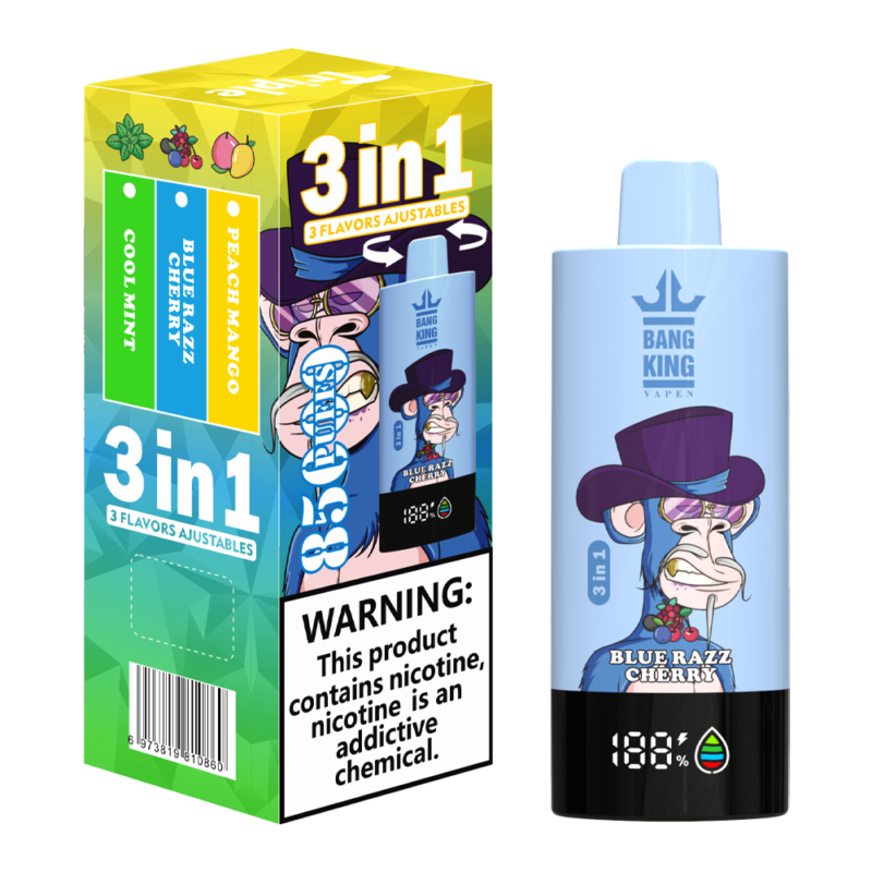 Puff 85k Bang King 85000 Puffs Disposable Vape 3 in 1 Flavors-peach-mango-blue-razz-cherry-cool-mint.png