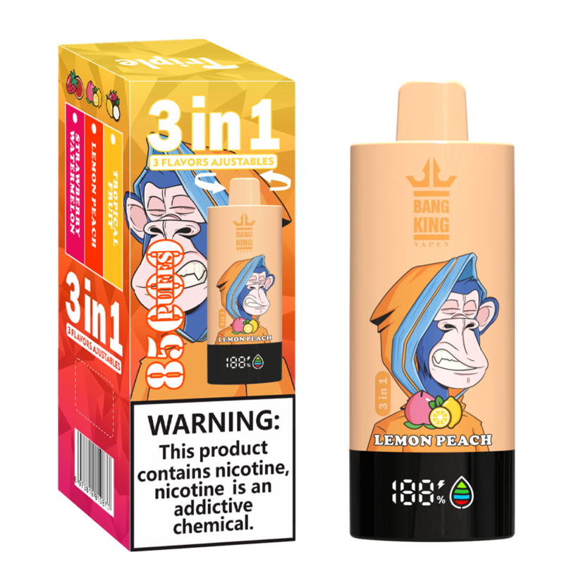 Puff 85k Bang King 85000 Puffs Disposable Vape 3 in 1 Flavors-tropical-fruit-lemon-peach-strawberry-watermelon.png