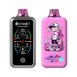 STRAWBERRY CHERRY BUBBLEGUM Hifancy Storm 40000 Disposable Vape 40K Puffs 37mL EU Warehouse #3