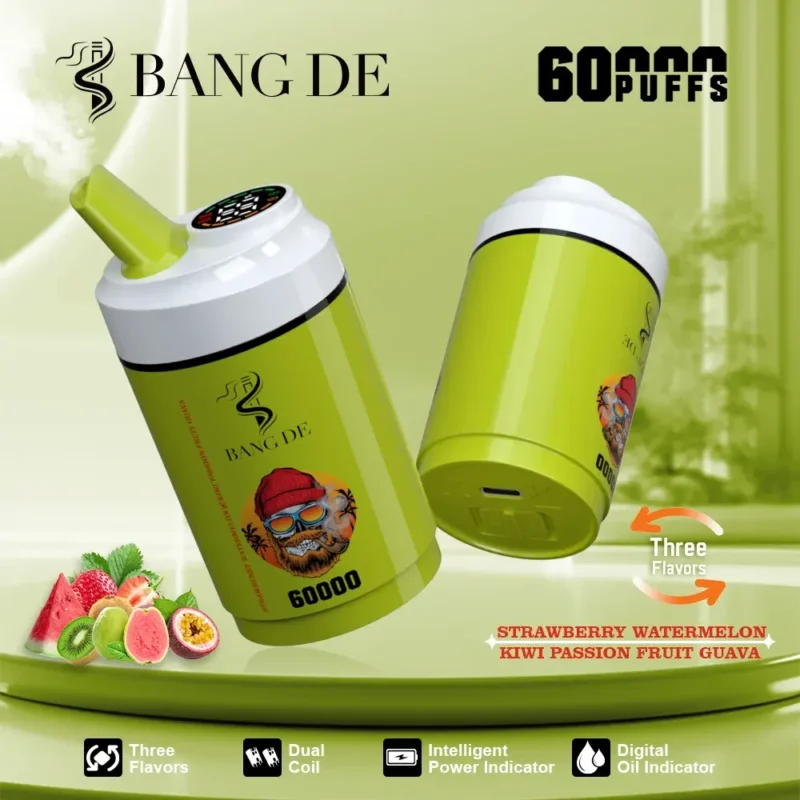 Vape 60k Bang DE 60000 Puffs Vape jetable 3 IN 1 Flavors Mini-strawberry-watermelon-kiwi-passion-fruit-guava.jpg