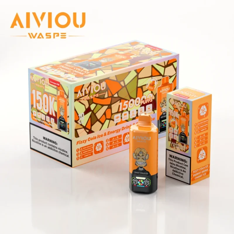 150k Vape Waspe Aiviou 150000 6 in 1 - Fizzy Cola Ice & Energy Drink & Cherry Ice (3)