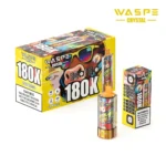 180k Vape Waspe Crystal 180K 8 in 1 Flavors E Cigarette - STRAWBERRY BANANA & MANGO PEACH & TRIPLE BERRIES & STRAWBERRY PINEAPPLE