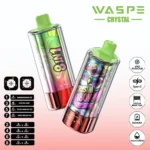 180k Vape Waspe Crystal 180K 8 in 1 Flavors E Cigarette - WATERMELON ICE & LEMON LIME & SOUR MANGO ICE & KIWI MELON ICE (2)