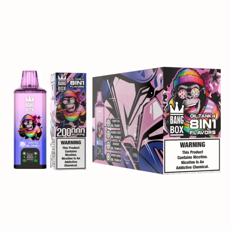 Puff 200k Bang Box 200k Puffs Disposable Vape E Cigarette - Cherry Cola+Blueberry Cherry+Cranberry+Strawberry Raspberry