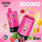Puff 300k Bang Leader 300000 Puffs Disposable Vape - Peach Berry&Triple Melon&Grape Ice&Black Dragon Ice&Fizy Cherry Ice&Gummy Bear