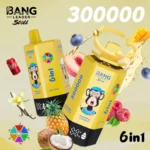 Puff 300k Bang Leader 300000 Puffs Disposable Vape - Pineapple Coconut&Blue Razz&Mixed Berries&Mango Peach&Blueberry Raspberry&Strawberry Vanilla Coke