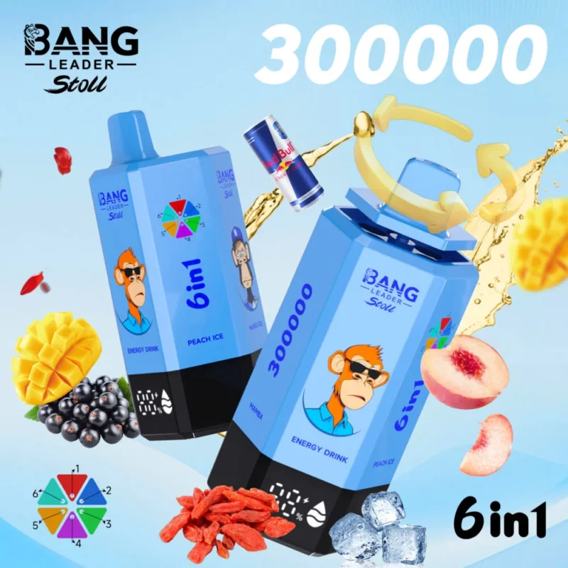 Puff 300k Bang Leader 300000 Puffs Disposable Vape - energy drink&peach ice&mango ice&goji berry&blackcurrant&.mamba