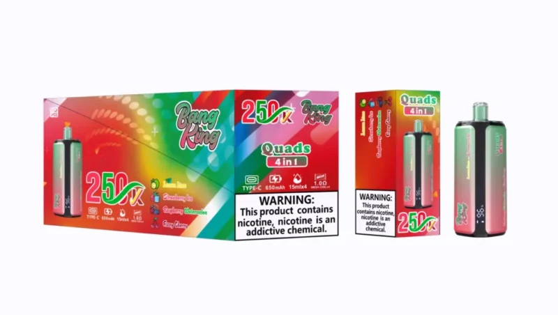 Bang king 250000 250k Puffs Bang 250k 4 in 1 Flavors New Vape - Lemon Lime Strawberry Ice Raspberry Watermelon Fizy Cherry