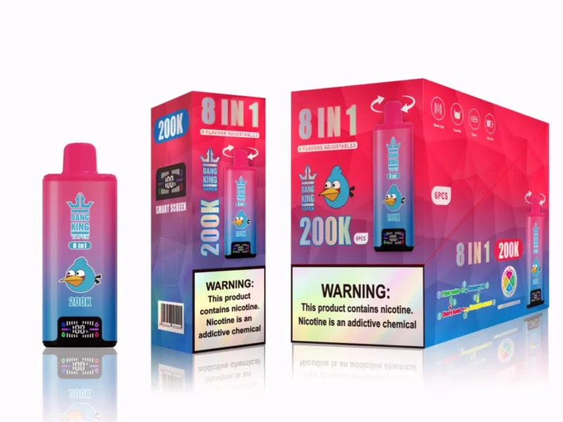 Bang king 300000 300k Puffs Bang 300k 8 in 1 Flavors New Vape - Triple MelonBlueberry IceCherry BombPineapple Coconut