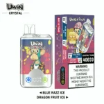 Uwin RandM Crystal Twins 40000 40k Puffs - Blue Razz Ice & Dragon Fruit Ice