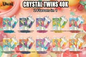 Uwin RandM Crystal Twins 40000 40k Puffs Flavors List