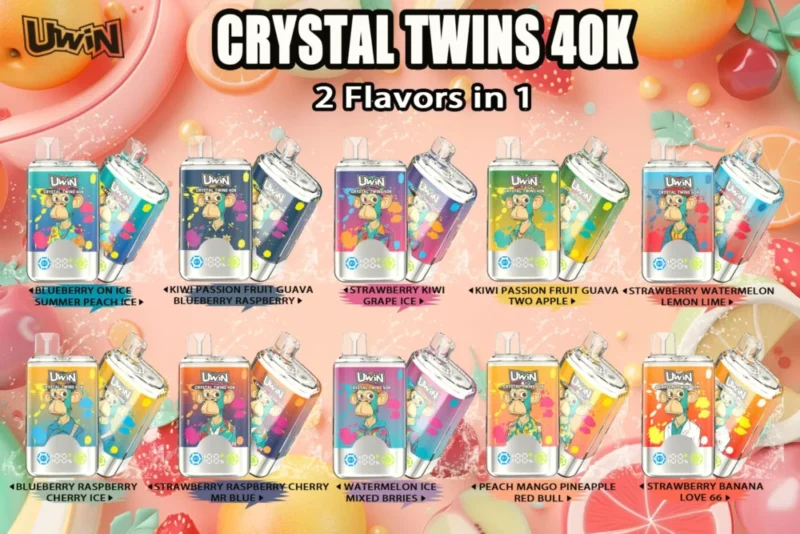 Uwin RandM Crystal Twins 40000 40k Puffs Flavors List