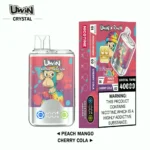 Uwin RandM Crystal Twins 40000 40k Puffs - Peach Mango & Cherry Cola