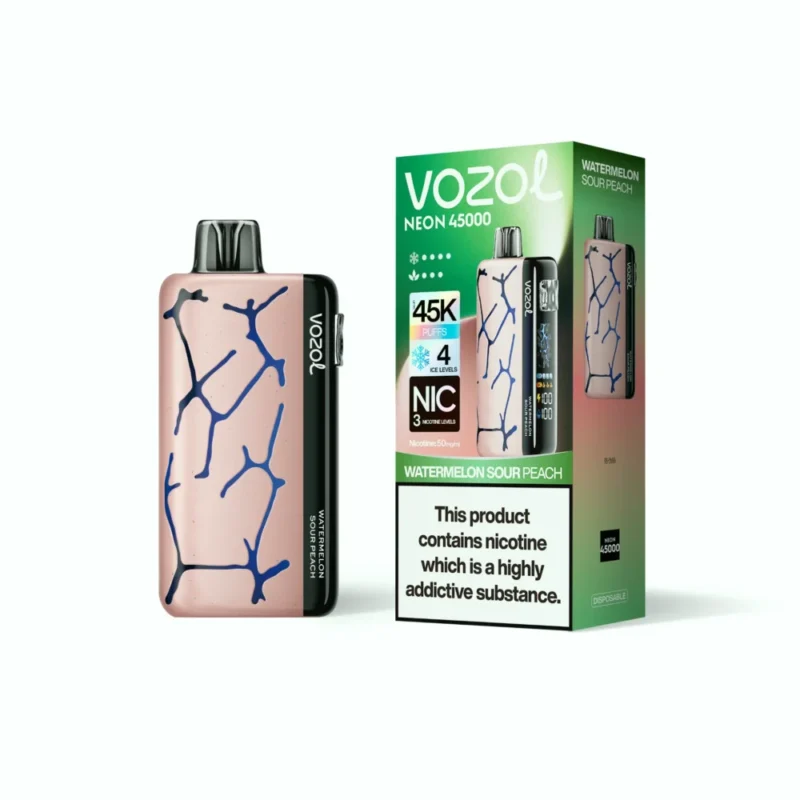 VOZOL Neon 45k Vape - WATERMELON SOUR PEACH