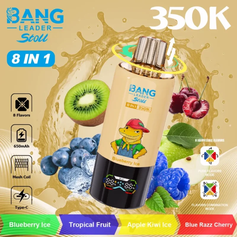 Puff 350k Bang Leader 350000 Puffs-Baya + Hielo Mezcla de frutas tropicales Fusión de bayas