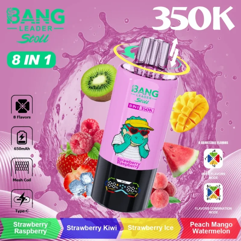 Puff 350k Bang Leader 350000 Puffs-Berry Mix Mezcla de Frutas Bayas + Hielo Sandía Tropical