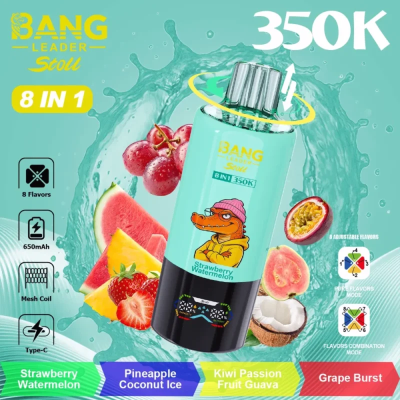 Puff 350k Bang Leader 350000 Puffs-Fruit Classic Tropical + Ice Exotic Blend Uva
