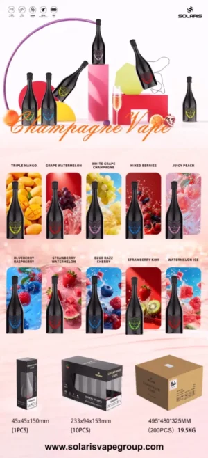 Solaris Champagner 30000 Vape 30k Puffs Aromen Liste