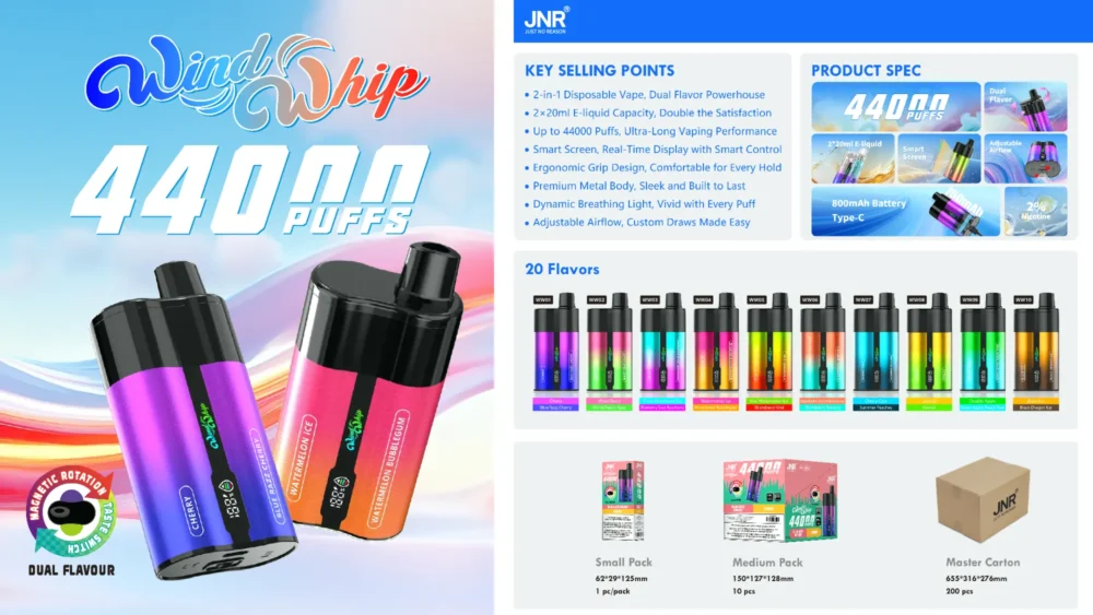 JNR Wind Whip 44000 2-in-1 Vape