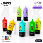 Bnag Leader 450k Jordgubb Vattenmelon Kiwi Passionsfrukt Guava Mango Ice Sour Peach Engångsapparat för vattenpipa