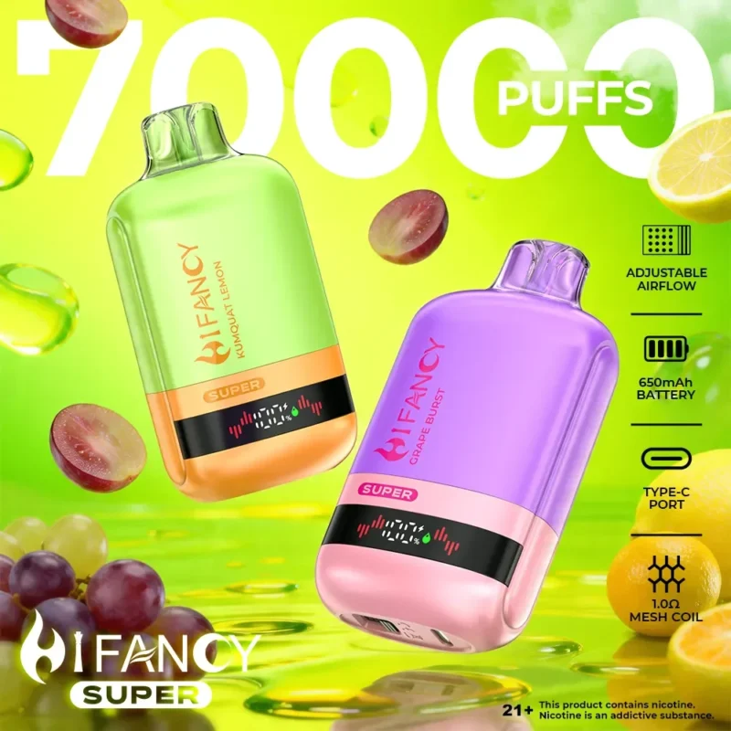 Hifancy Super 70k Vape-enhet för engångsbruk