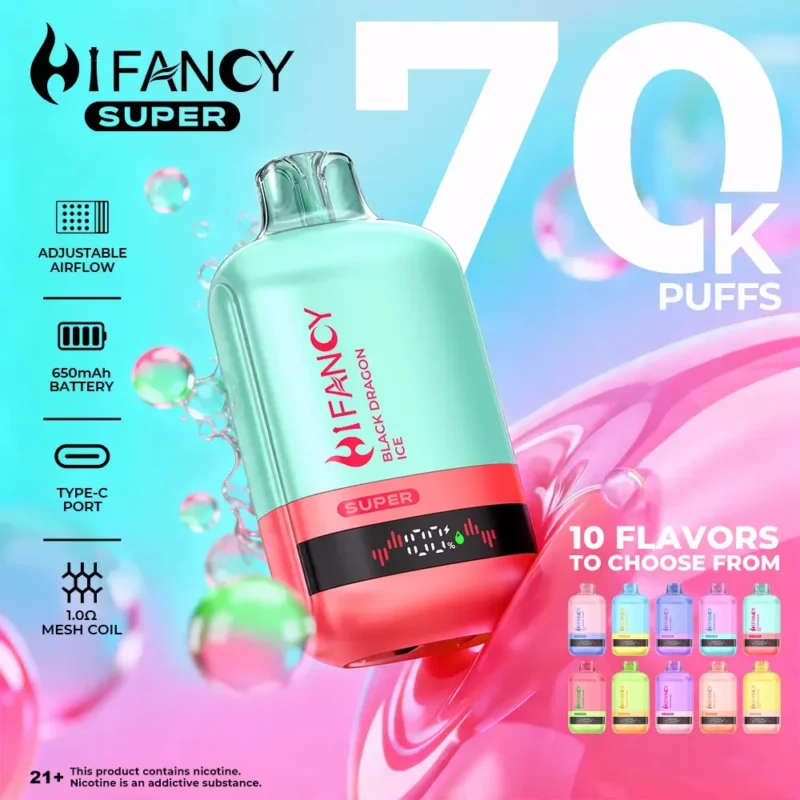 Hifancy Super 70k Vape-enhet för engångsbruk