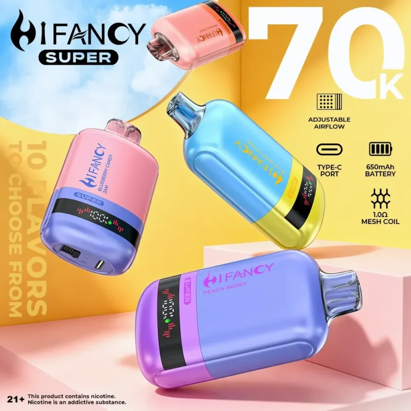 Hifancy Super 70k Vape-enhet för engångsbruk