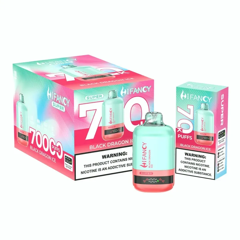 Hifancy Super 70k Black Dragon Ice Vape-enhet för engångsbruk