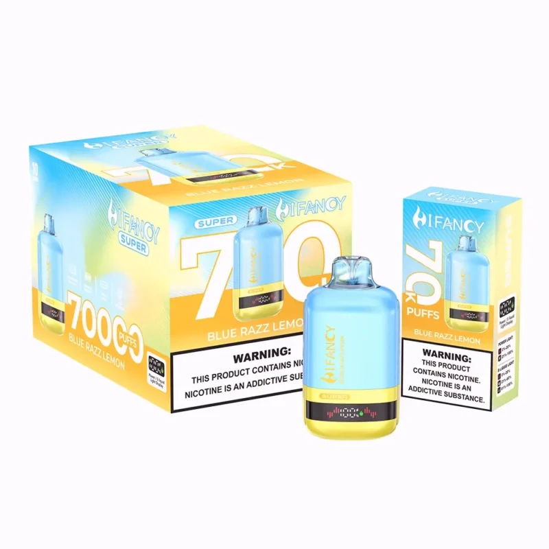 Hifancy Super 70k Blue Razz Lemon Vape-enhet för engångsbruk