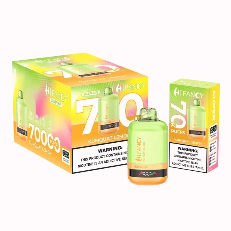 Hifancy Super 70k Kumquat Lemon Vape-enhet för engångsbruk