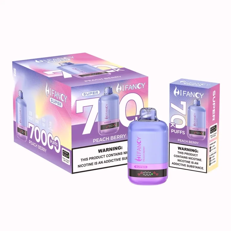 Hifancy Super 70k Peach Berry Vape-enhet för engångsbruk