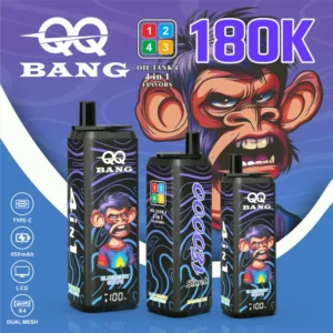 Qq Bang 180k 180000 Puffs Banana Icewatermelon Bubblegumblueberry Grapealoe Mango Melon 2 Disposable Vape Device