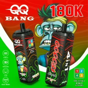 Qq Bang 180k 180000 Puffs Watermelon Icealoe Appleraspberry Lemonpeach Mango Disposable Vape Device