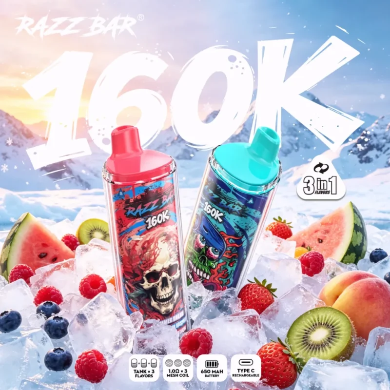 Razz Bar 160000 160k Puffs Disposable Vape 5 Device