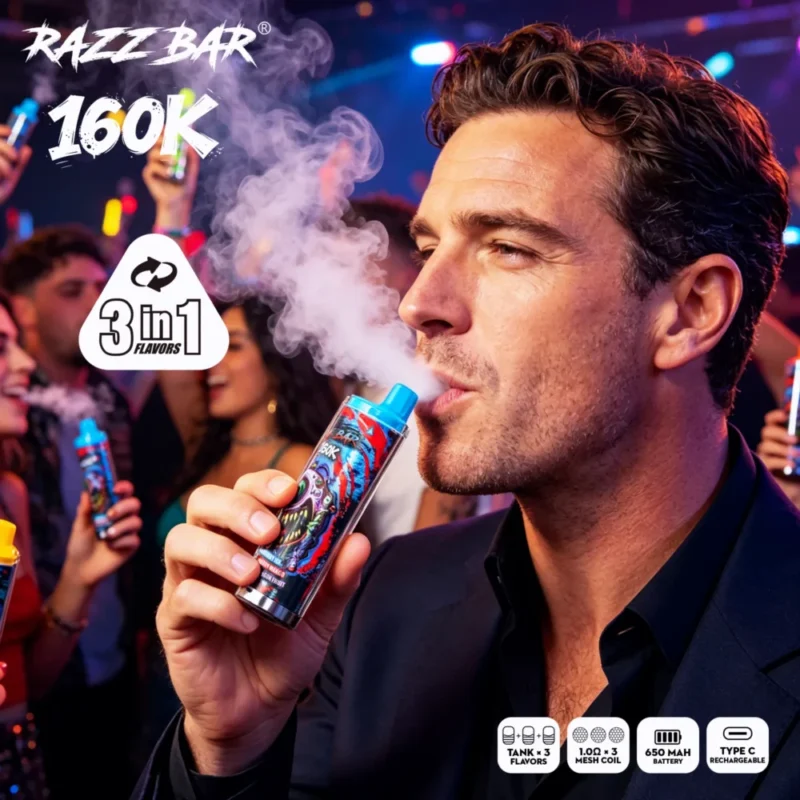 Razz Bar 160000 160k Puffs Disposable Vape 6 Device