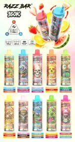 Razz Bar 160000 160k Puffs Disposable Vape Flavors List Device