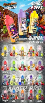 Stag Bar Jagger Pro 40000 Vape 40k Flavors List 2 Disposable Device