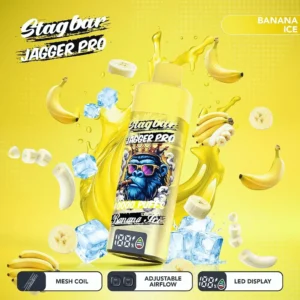 Stag Bar Jagger Pro 40000 Vape 40k Puffs Banana Ice Disposable Device