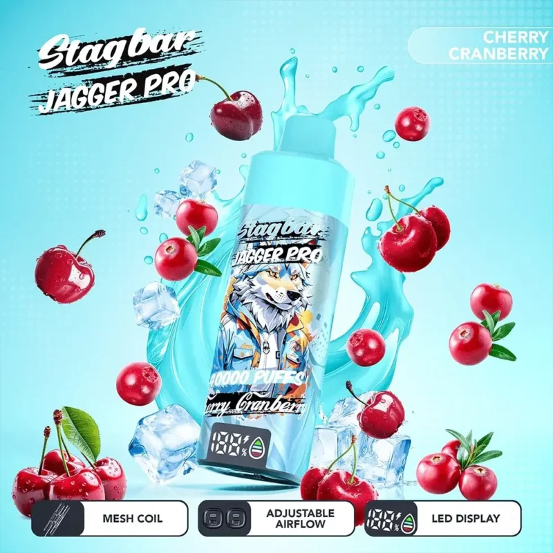 Stag Bar Jagger Pro 40000 Vape 40k Puffs Cherry Cranberry.jpg Disposable Device
