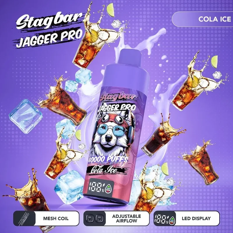 Stag Bar Jagger Pro 40000 Vape 40k Puffs Cola Ice.jpg Disposable Device