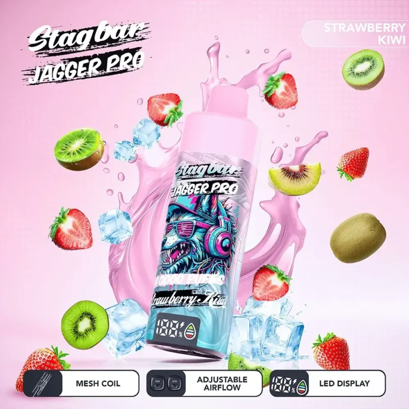 Stag Bar Jagger Pro 40000 Vape 40k Puffs Strawberry Kiwi.jpg Disposable Device