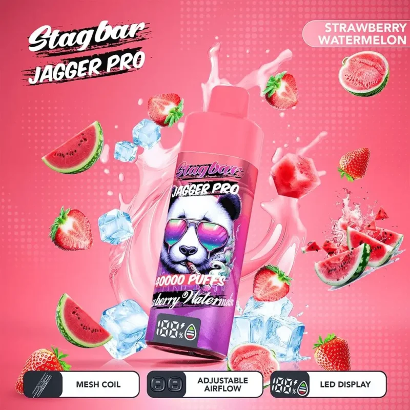 Stag Bar Jagger Pro 40000 Vape 40k Puffs Strawberry Watermelon.jpg Disposable Device