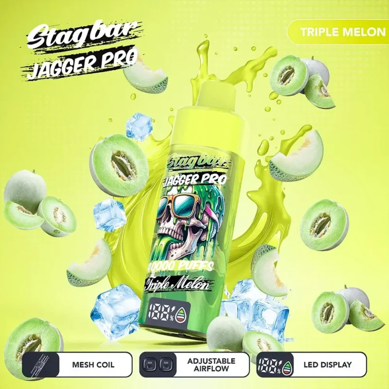 Stag Bar Jagger Pro 40000 Vape 40k Puffs Triple Melon.jpg Disposable Device