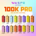 Waspe Double Flavor 100k Pro Puffs Flavors List 2 Disposable Vape Device