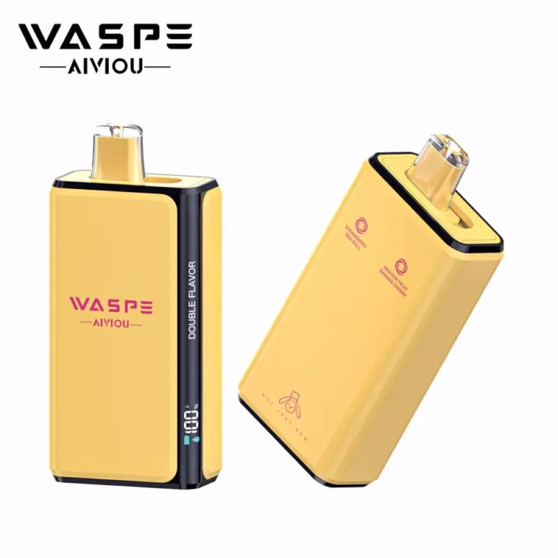 Waspe Double Flavor 100k Dragon Fruit Banana Cherry Strawberry Red Bull 3 Disposable Vape Device