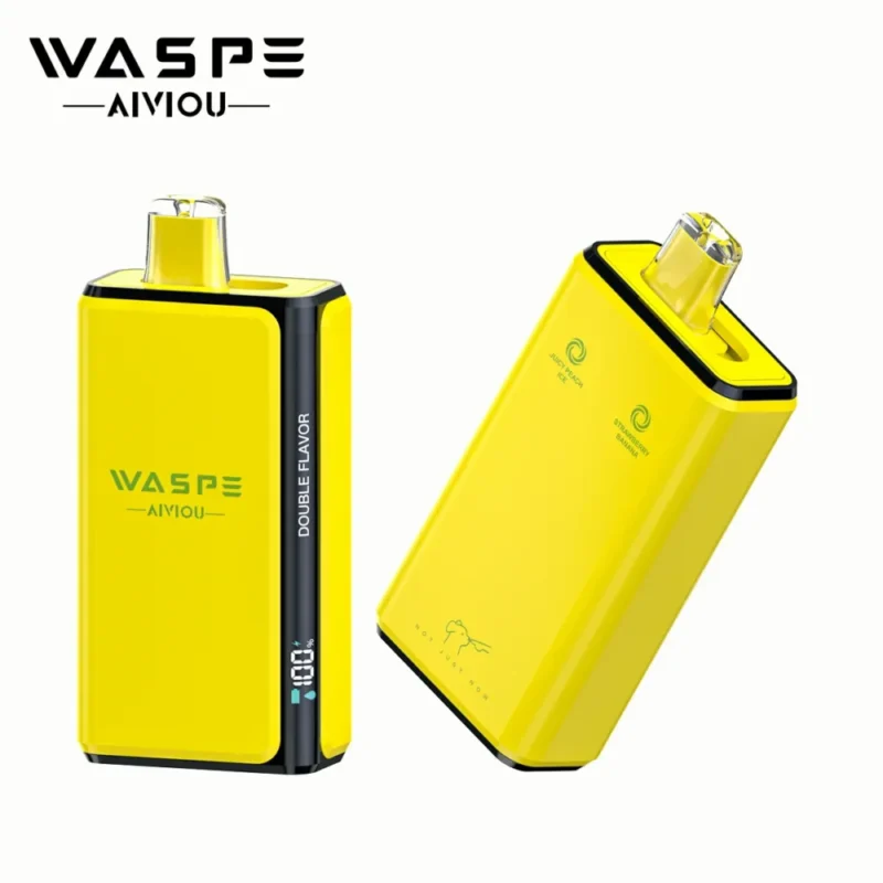 Waspe Double Flavor 100k Strawberry Banana Juicy Peach Ice Disposable Vape Device