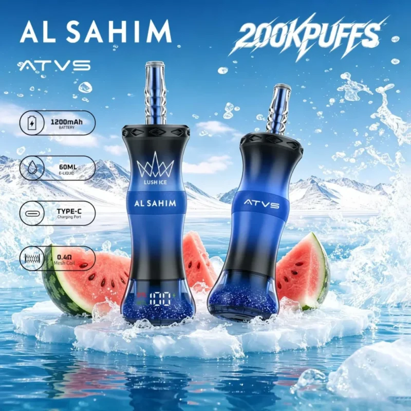 Atvs Al Sahim 200000 200k Puffs Lush Ice Disposable Vape Device