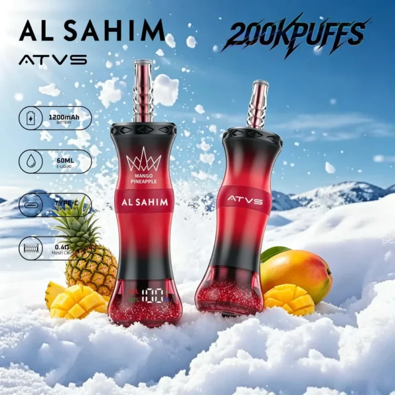 Atvs Al Sahim 200000 200k Puffs Mango Pineapple Disposable Vape Device